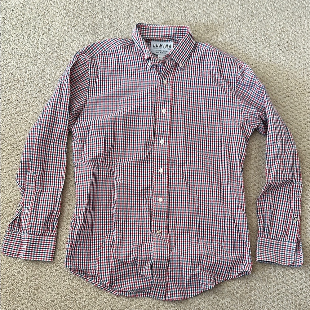 Lumina Red Checkered Men's Shirt